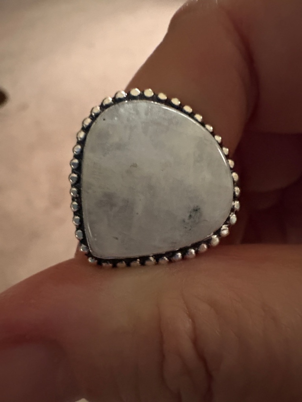 Moonstone silver ring - Picture 7 of 7